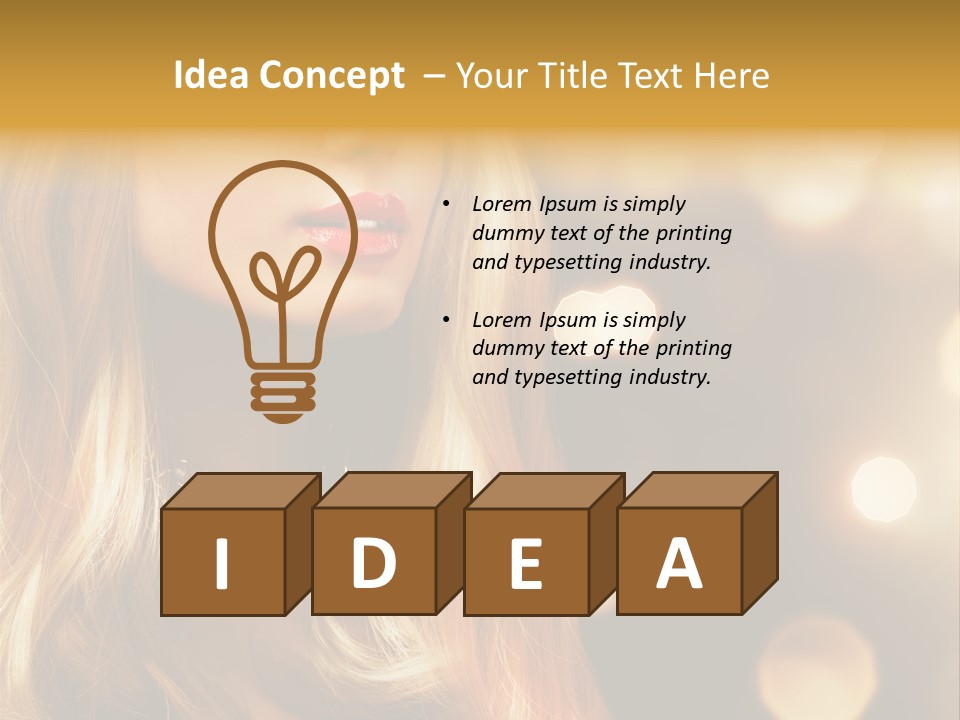 Blonde Blinking Luxury PowerPoint Template