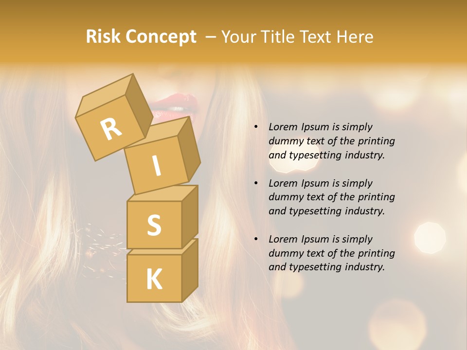 Blonde Blinking Luxury PowerPoint Template