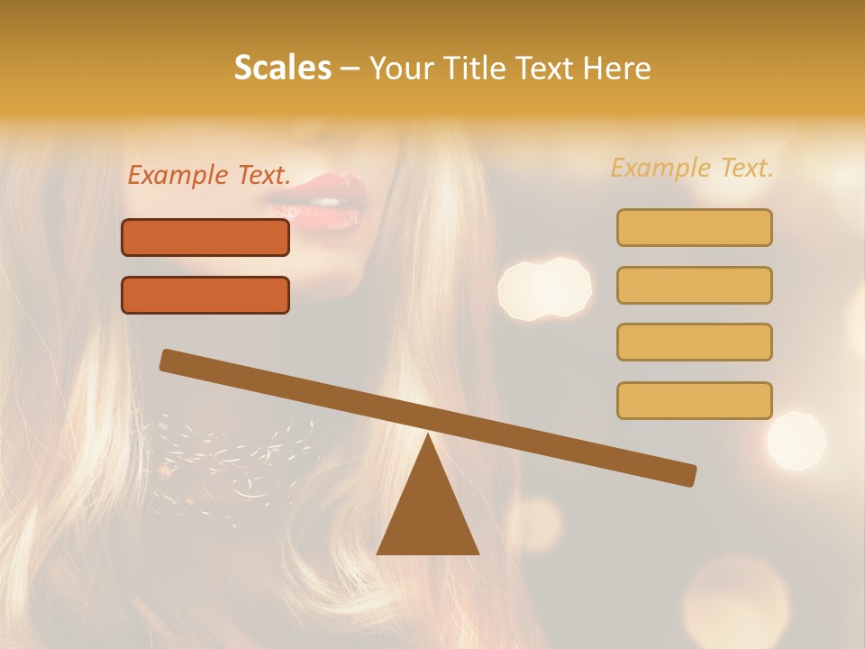 Blonde Blinking Luxury PowerPoint Template