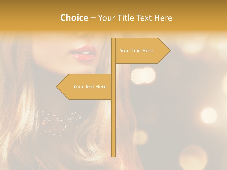 Blonde Blinking Luxury PowerPoint Template