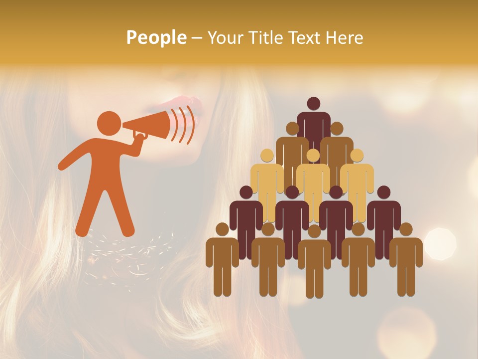 Blonde Blinking Luxury PowerPoint Template