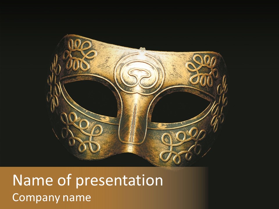 Stage Venetian Costume PowerPoint Template