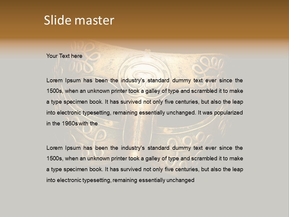 Stage Venetian Costume PowerPoint Template