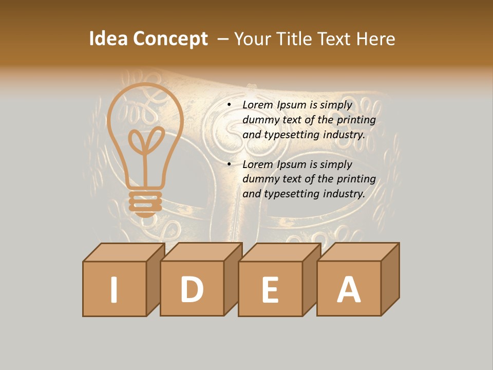 Stage Venetian Costume PowerPoint Template