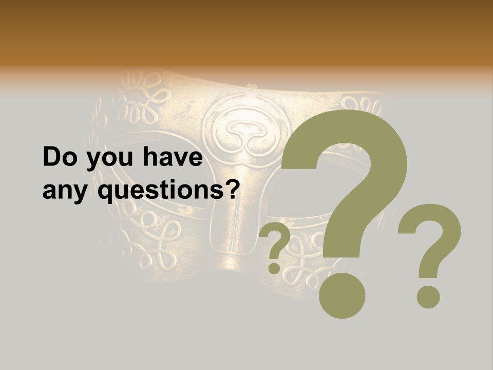 Stage Venetian Costume PowerPoint Template