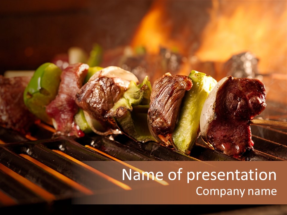 Hot Shish Dark PowerPoint Template