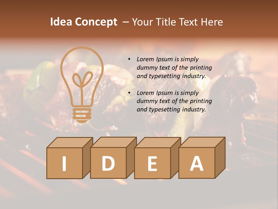 Hot Shish Dark PowerPoint Template