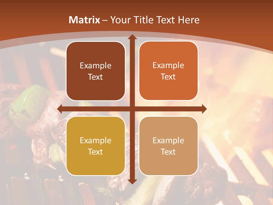 Flame Meat Barbequing PowerPoint Template