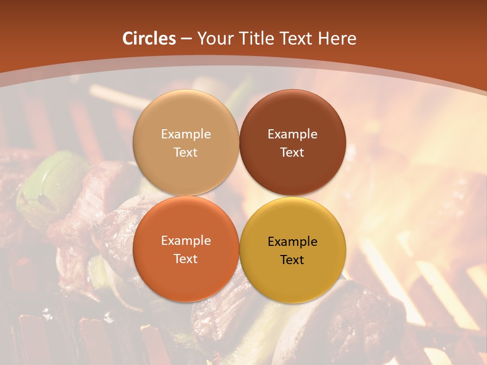 Flame Meat Barbequing PowerPoint Template