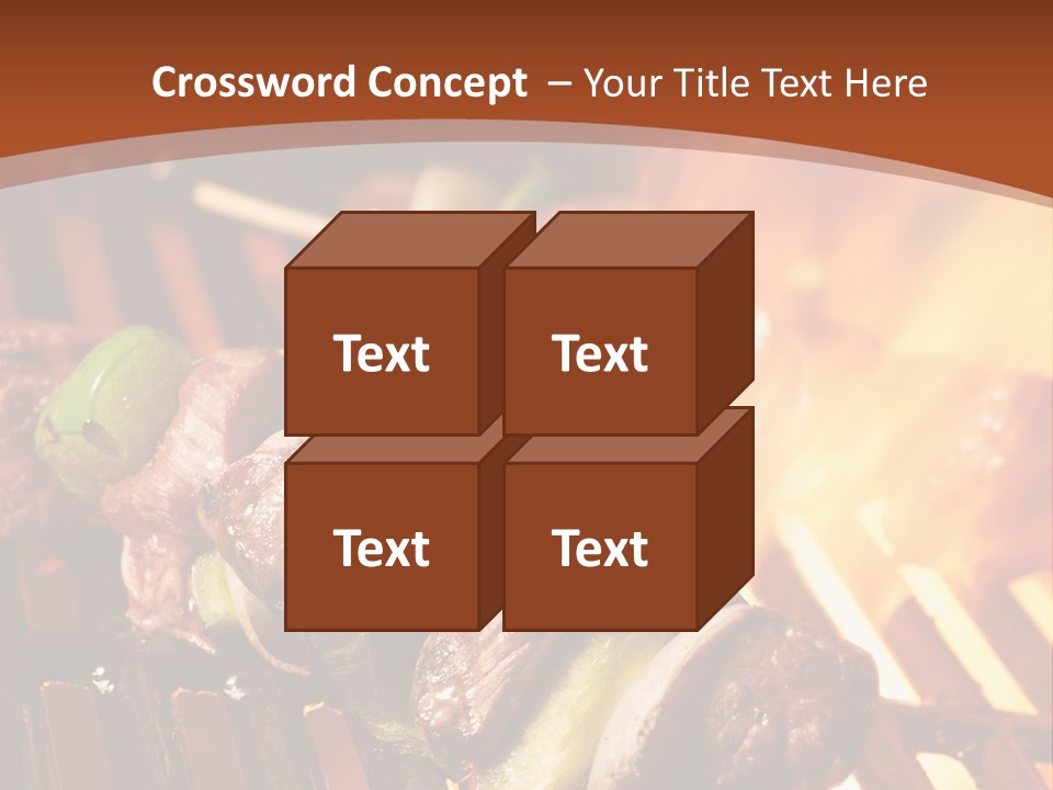 Flame Meat Barbequing PowerPoint Template