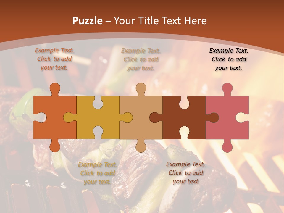 Flame Meat Barbequing PowerPoint Template