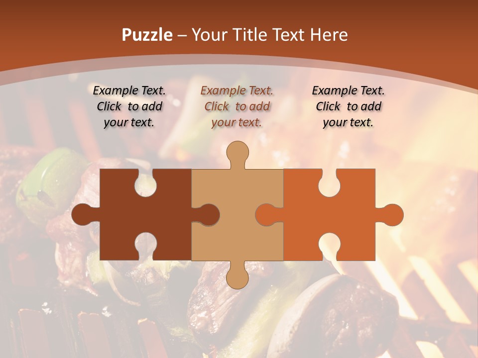 Flame Meat Barbequing PowerPoint Template