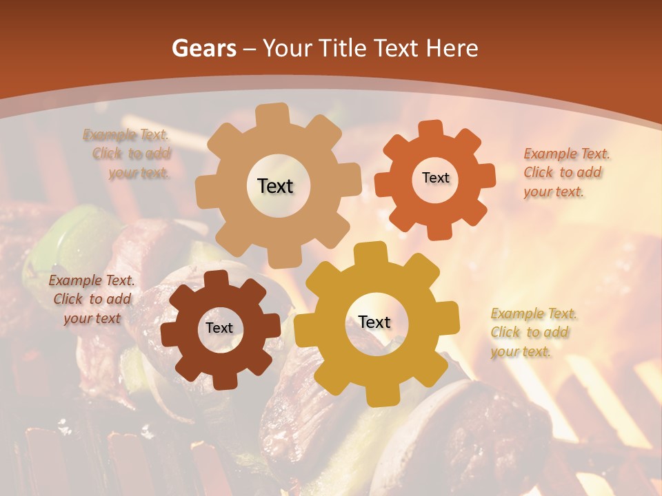 Flame Meat Barbequing PowerPoint Template