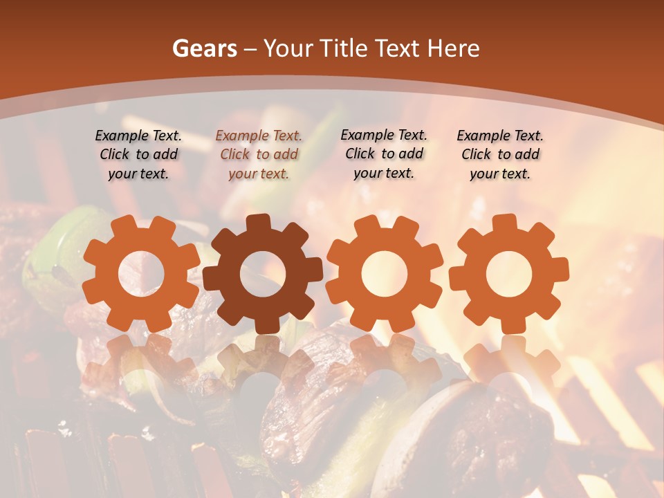 Flame Meat Barbequing PowerPoint Template