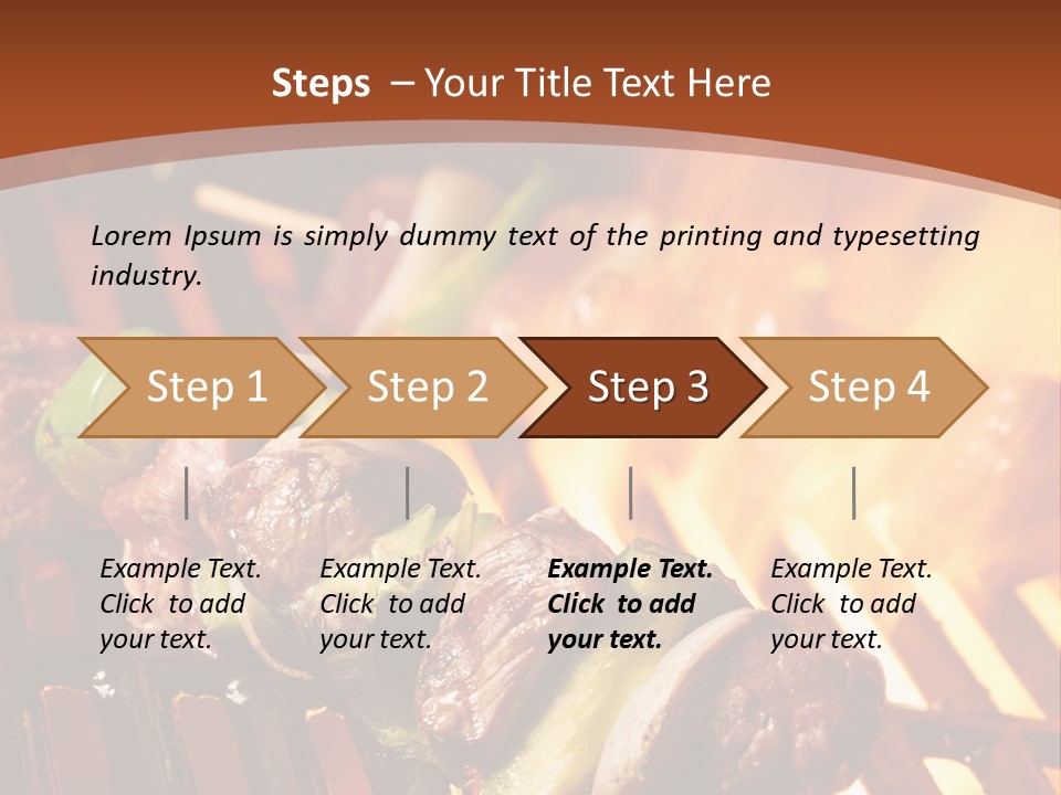 Flame Meat Barbequing PowerPoint Template