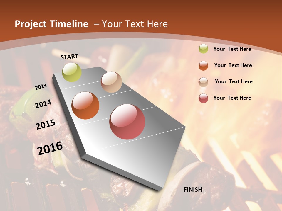 Flame Meat Barbequing PowerPoint Template
