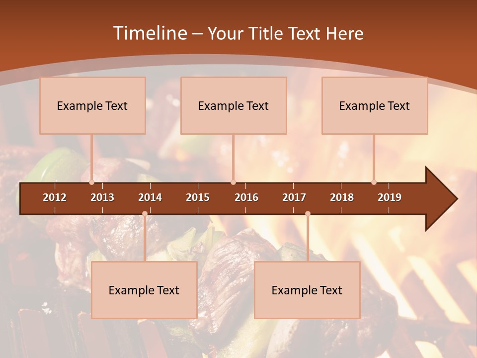 Flame Meat Barbequing PowerPoint Template