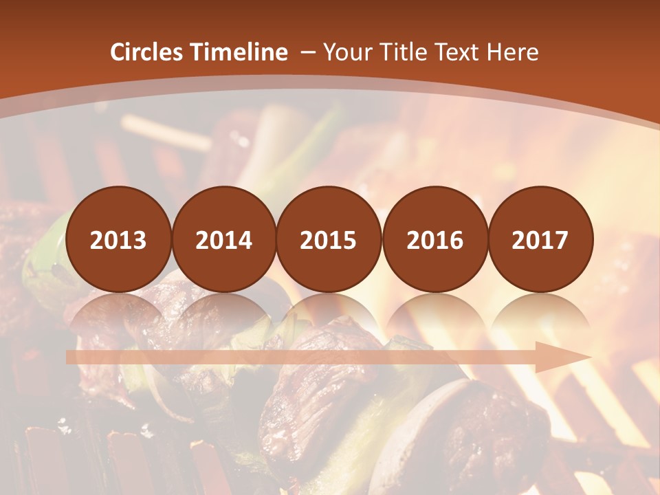 Flame Meat Barbequing PowerPoint Template