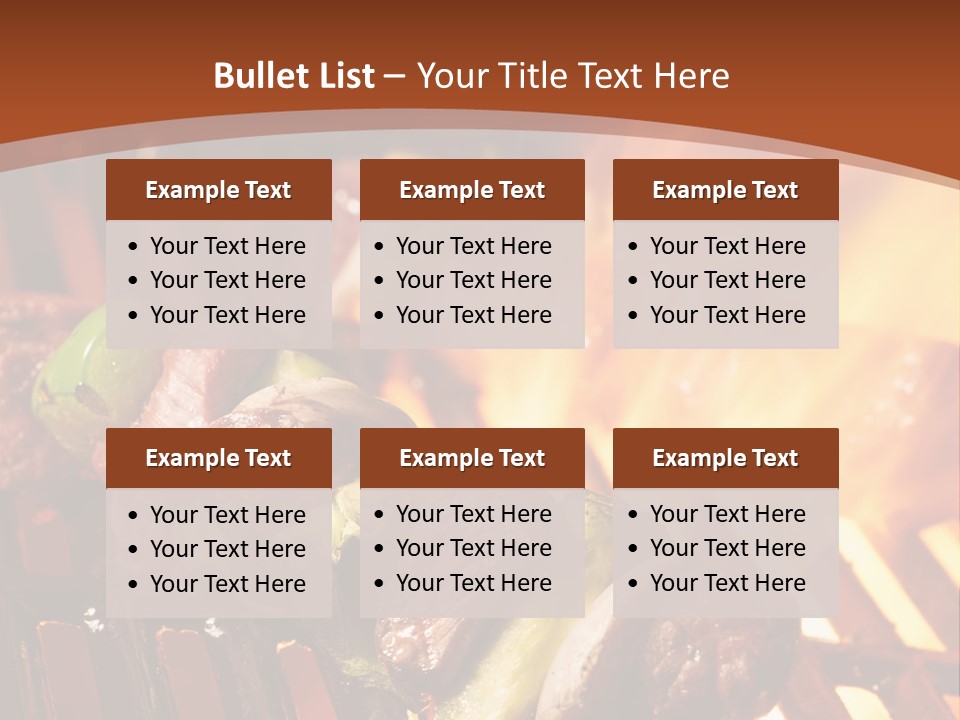 Flame Meat Barbequing PowerPoint Template