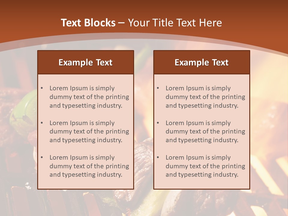 Flame Meat Barbequing PowerPoint Template