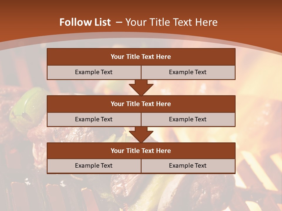 Flame Meat Barbequing PowerPoint Template