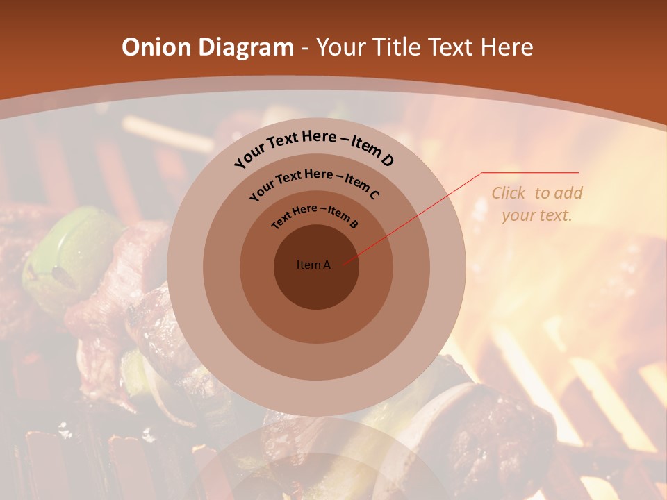 Flame Meat Barbequing PowerPoint Template