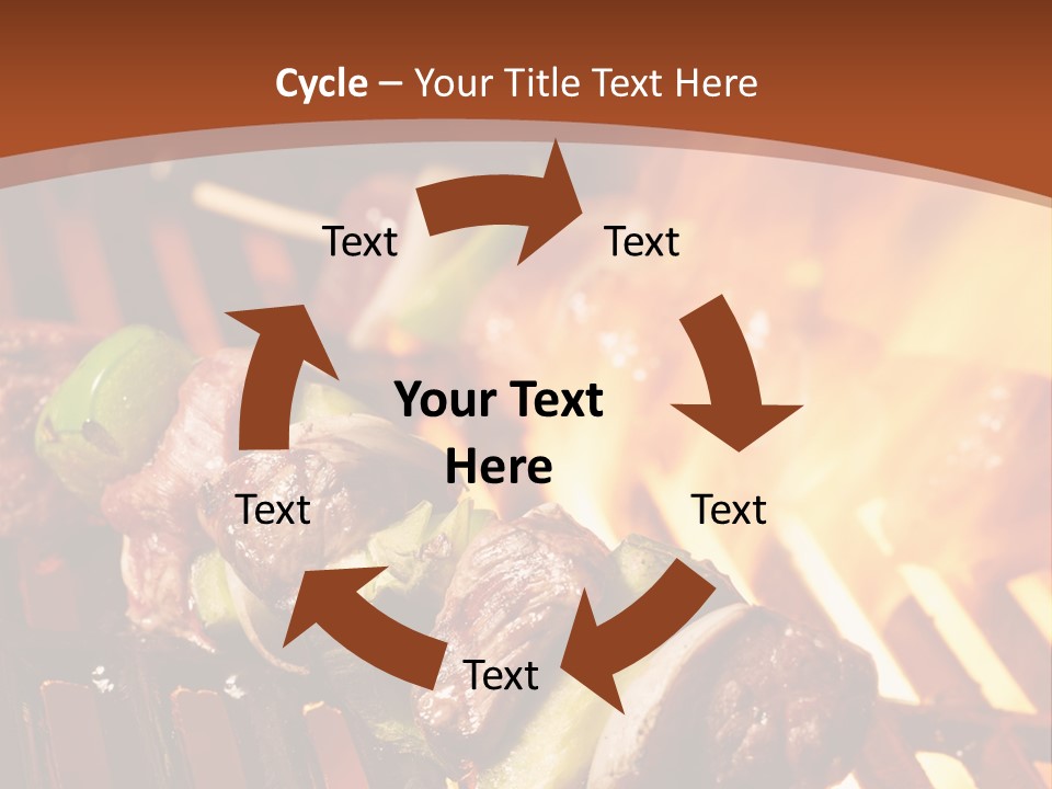Flame Meat Barbequing PowerPoint Template