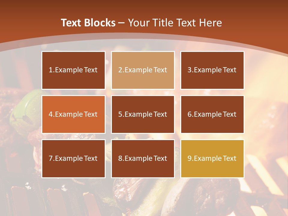 Flame Meat Barbequing PowerPoint Template