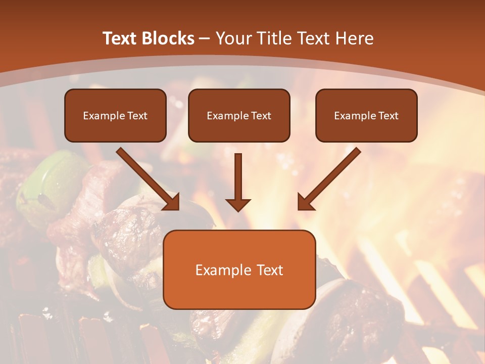 Flame Meat Barbequing PowerPoint Template