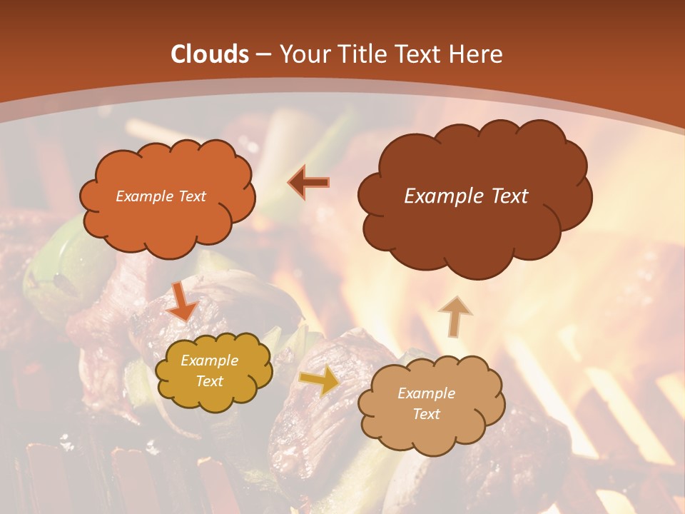 Flame Meat Barbequing PowerPoint Template