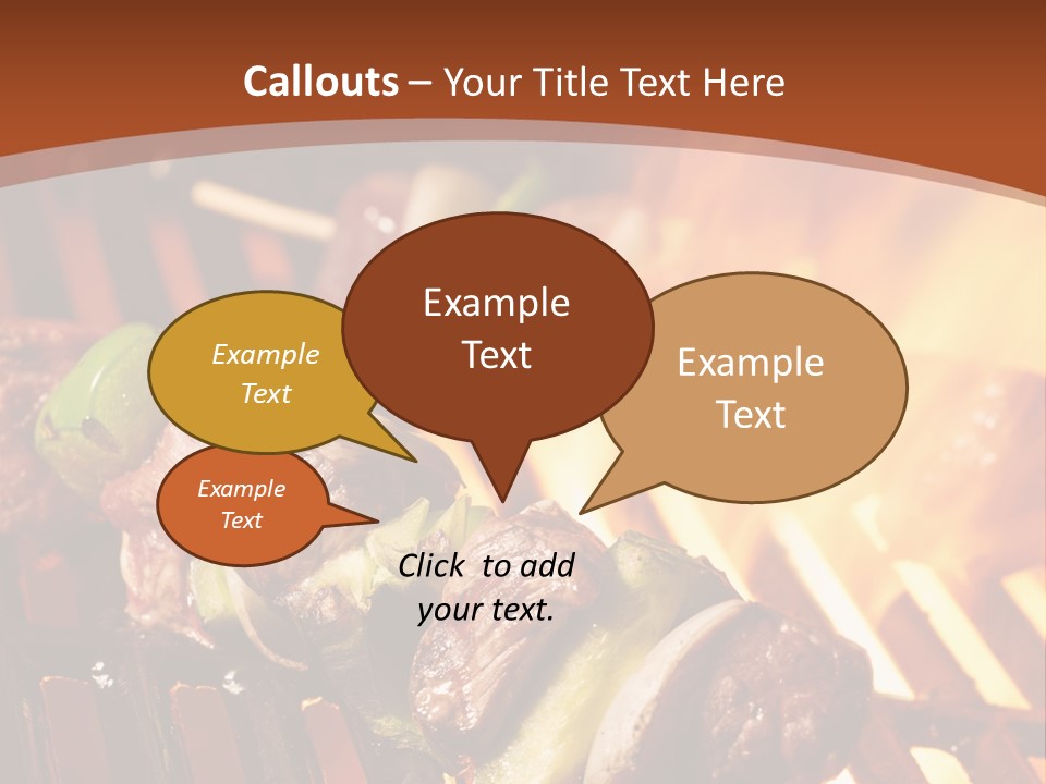 Flame Meat Barbequing PowerPoint Template