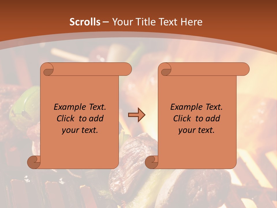 Flame Meat Barbequing PowerPoint Template