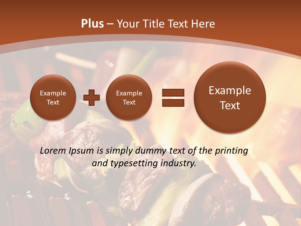 Flame Meat Barbequing PowerPoint Template
