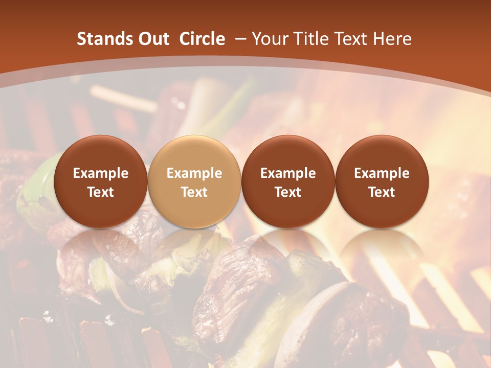 Flame Meat Barbequing PowerPoint Template