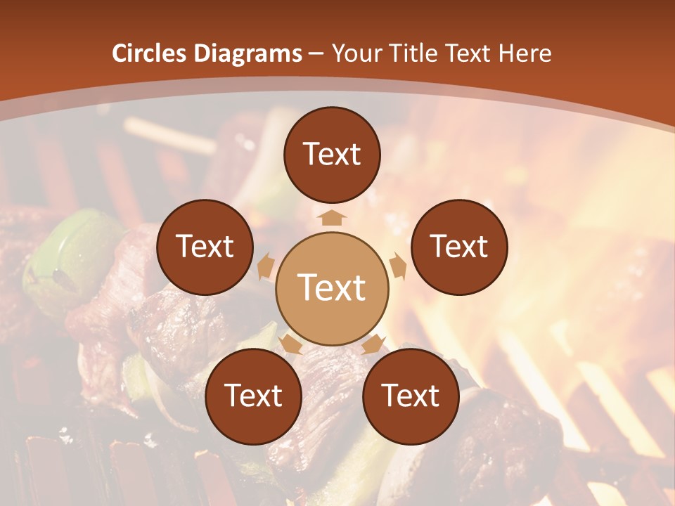 Flame Meat Barbequing PowerPoint Template