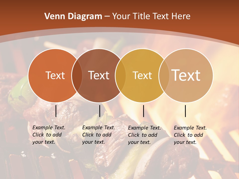 Flame Meat Barbequing PowerPoint Template