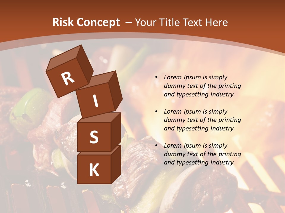 Flame Meat Barbequing PowerPoint Template