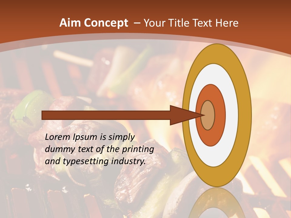 Flame Meat Barbequing PowerPoint Template