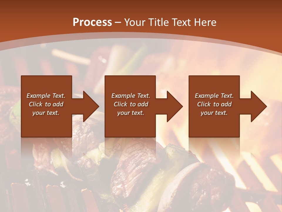 Flame Meat Barbequing PowerPoint Template