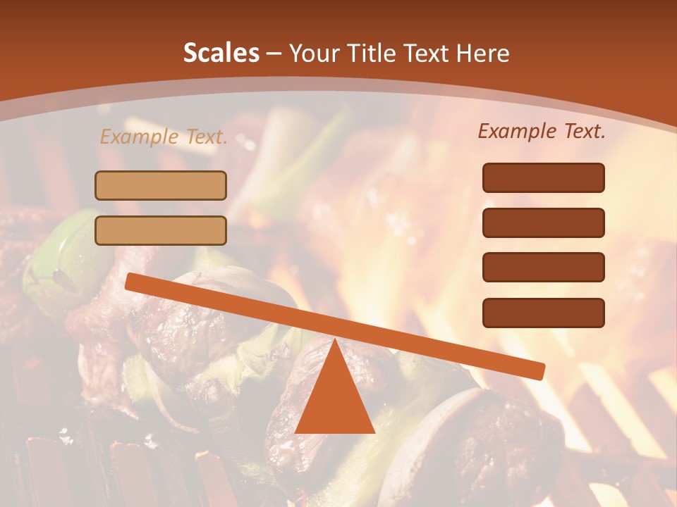 Flame Meat Barbequing PowerPoint Template