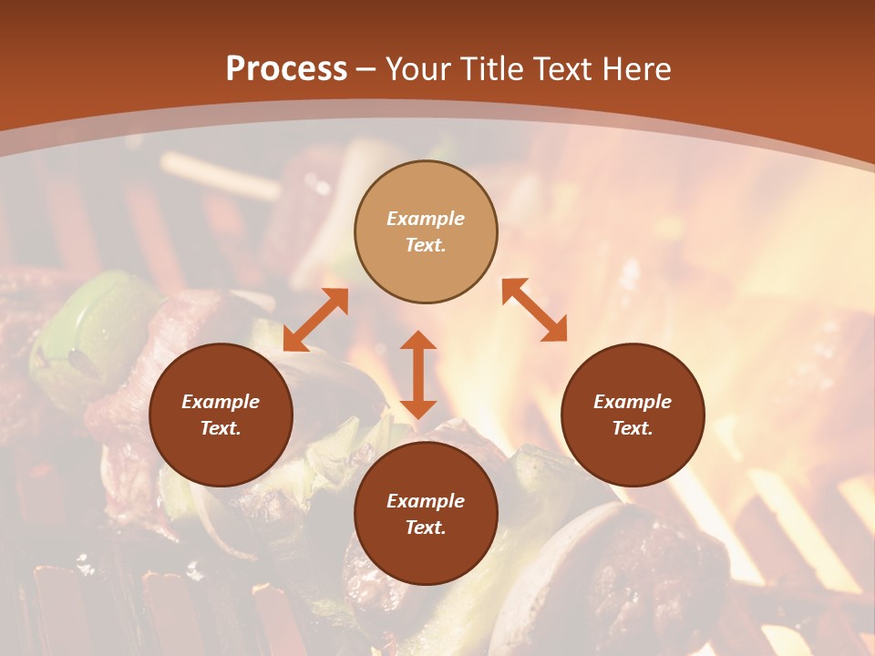 Flame Meat Barbequing PowerPoint Template