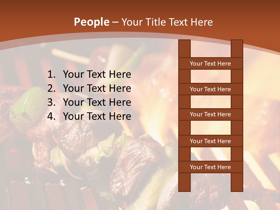 Flame Meat Barbequing PowerPoint Template