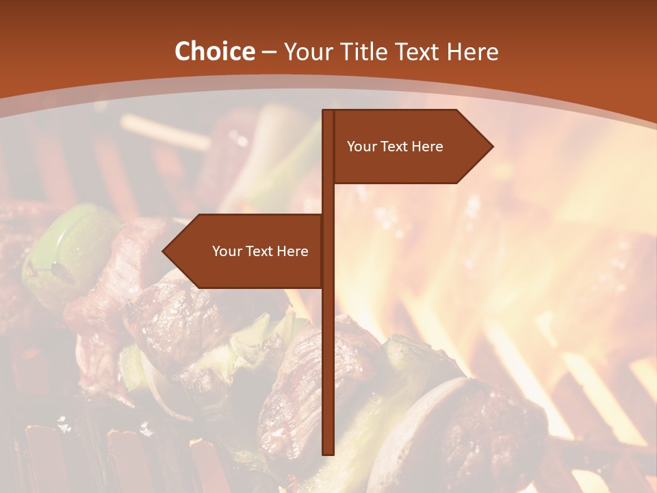 Flame Meat Barbequing PowerPoint Template