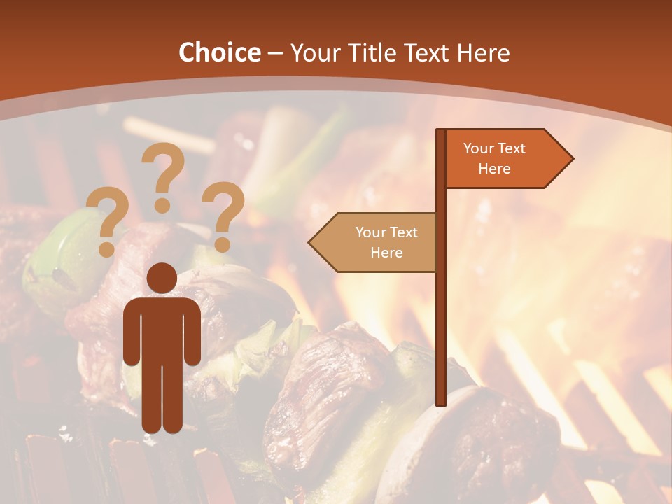 Flame Meat Barbequing PowerPoint Template