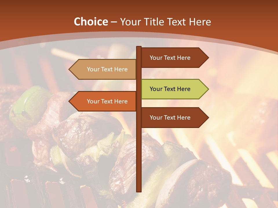 Flame Meat Barbequing PowerPoint Template