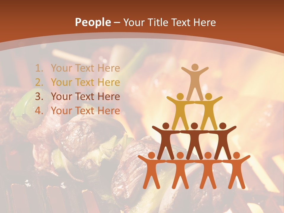 Flame Meat Barbequing PowerPoint Template