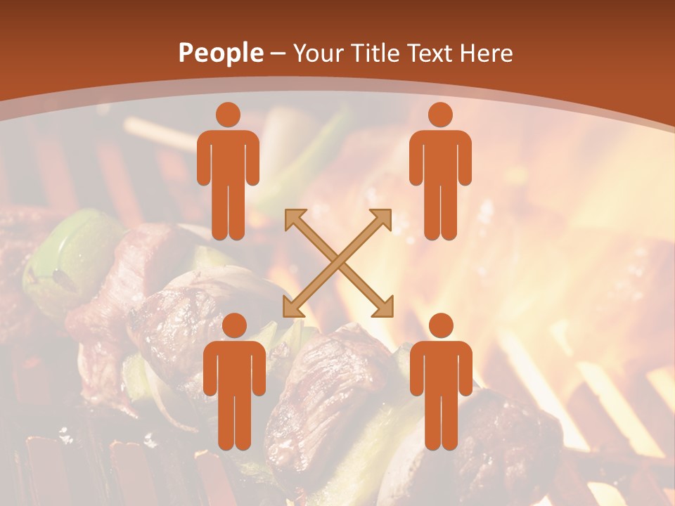 Flame Meat Barbequing PowerPoint Template