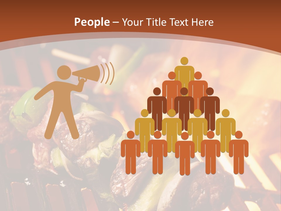 Flame Meat Barbequing PowerPoint Template