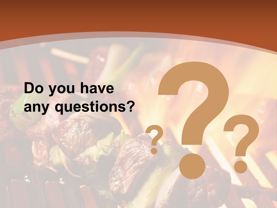 Flame Meat Barbequing PowerPoint Template