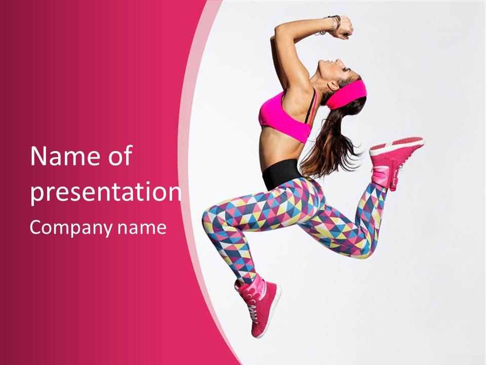 Gymnastic Female Acrobat PowerPoint Template
